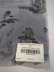 New Percival Mens Espresso Martini Oversized Embroidered Tshirt Size Medium