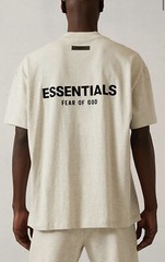 Fear of God Essentials Light Oatmeal Short Sleeve T-Shirt Size Medium (SS22)