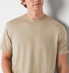 JA John Ashford Men’s Soft Jersey Short Sleeve Crew-Neck T-Shirt Beige Size XXL