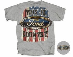 Joe Blow T’s This Is Ford Country Western Flag Barbed Wire Men’s Gray T-Shirt
