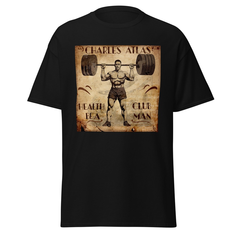 Gym T-Shirt, Charles Atlas fitness shirt for weight lifting