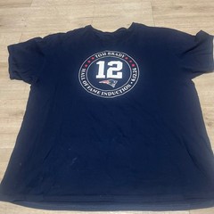 Tom Brady Patriots Hall of Fame Induction Patriots Navy Blue Shirt Sz XL