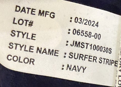 JOHNNIE-O NAVY SURFERS & STRIPES COTTON MODAL POCKET SHORT SLEEVE T-SHIRT SZ M