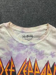 2021 Def Leppard High ‘N’ Dry Tie Dye Long Sleeve Band T-Shirt M/L Double Sided
