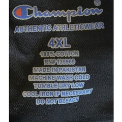 Champion Graphic T-Shirt Mens 4XL Navy Blue New Stacked Logo Big and Tall Tee