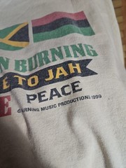Vintage 90s 1999 Burning Spear 30th Anniversary Tour Tee T Shirt Reggae Band XL
