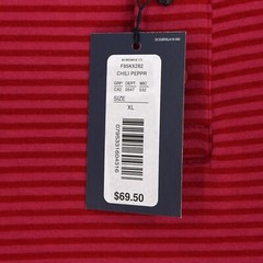 Cremieux Men’s Long-Sleeve Henley Shirt XL Red Pink Striped NWT $69.50
