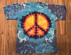 Vintage 90s Peace Sign Tie Dye Single Stitch Grateful Dead Hippie T-Shirt Sz XL