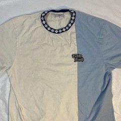 Teddy Fresh Mens sz XL Short Sleeve Colorblock T Shirt Argyle Crew Neck Logo