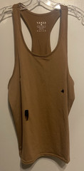 Yaker Body Racerback Tank top Brown cotton poly size Medium NWOT distressed
