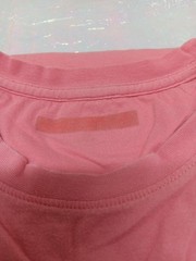 GREG NORMAN MENS LARGE SALMON RED SHORT SLEEVE ALL COTTON TEE WITH SHARK LOGO