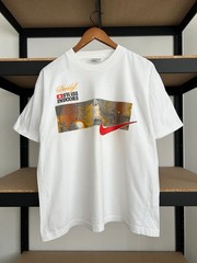 Vintage 90s Nike Davidoff Swiss Indoors Tennis White T-shirt Sz M