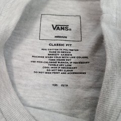 VANS Shirt Adult Medium Gray Casual Outdoors Comfort Off the Wall Mens