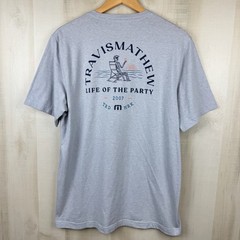 Travis Mathew Men’s Life Of The Party Sunset Skeleton T-Shirt Gray Size XL