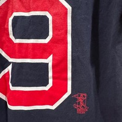 Beckett 19 Red Sox Dark Navy Blue Red Unofficial Baseball T-Shirt Shirt Size M