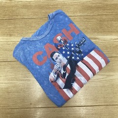 Camiseta Gráfica Manga Corta Hombre Johnny Cash Talla XL Musica Country Bandera