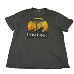 The Lion King Shirt Mens 2XL Disney Dark Gray Short Sleeve Graphic Print EUC