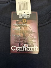 Vintage Carhartt K87 Pocket Shirt Mens XLT Tall Black Workwear Fade Lines 2000s