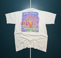 Vintage 90s Coral Reef Clownfish Art T-shirt Single Stitch Size XL Dirty Laundry