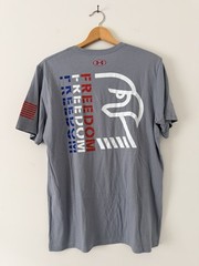 Under Armour Red White Blue Freedom Gray T-shirt NWT Men’s Large