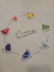 NIKE Energy Flow Gems T-Shirt sz Small Light Bone