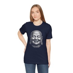 Laughing Buddha Head T-Shirt | Happy Buddhist Zen Unisex Graphic Unisex Tee