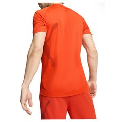 PUMA Train All Day Cat Crew Neck Short Sleeve Athletic T-Shirt Mens Orange Casu