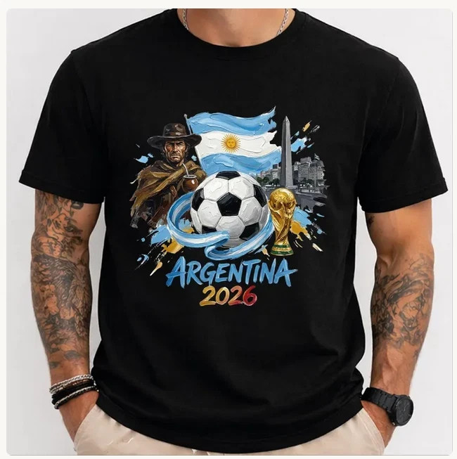 Argentina 2026 Football Tee Buenos Aires Obelisk Gaucho Soccer Fan Shirt