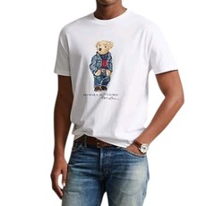 Polo Ralph Lauren Classic Fit Polo Bear Jersey T-Shirt Short Sleeve White