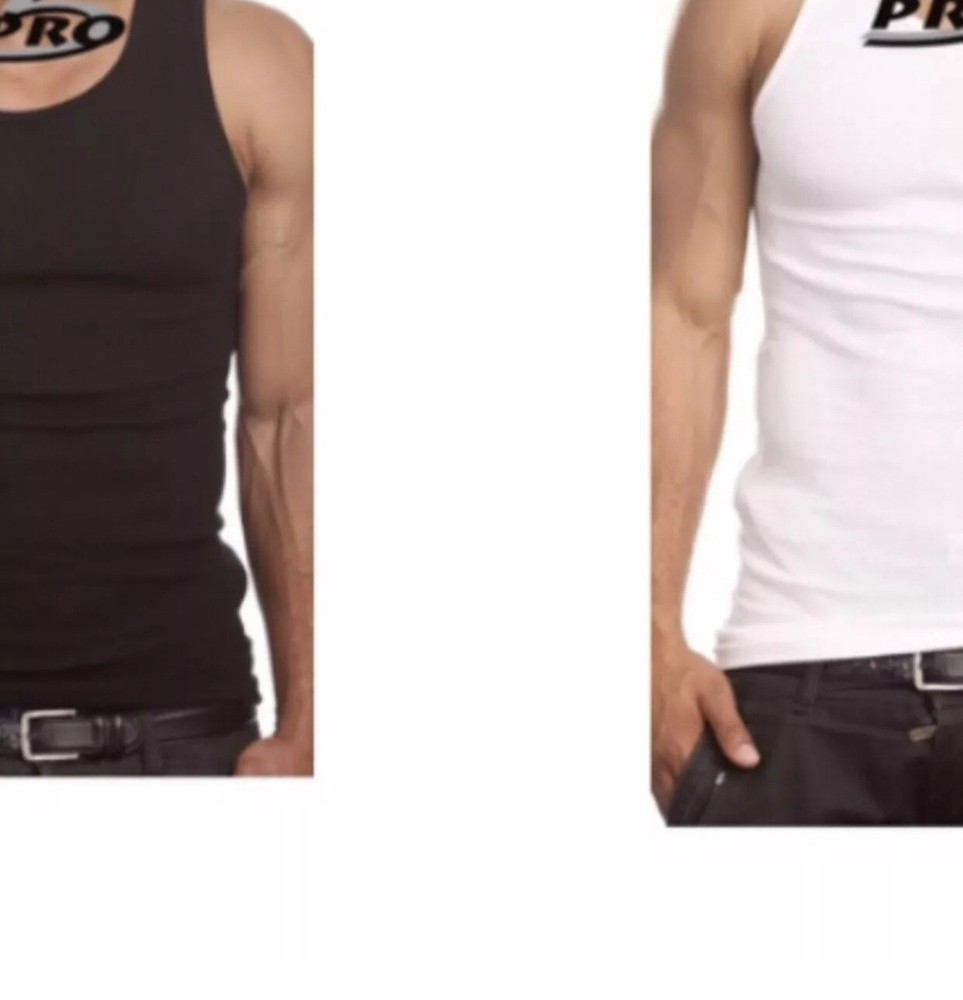 6-PACK PRO 5 MENS A-SHIRTS COTTON UNDER SHIRT WIFE BEATER S-5XL