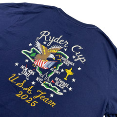 RLX Ralph Lauren 2025 Ryder Cup Team USA Men’s Embroidered T-Shirt Navy • Medium