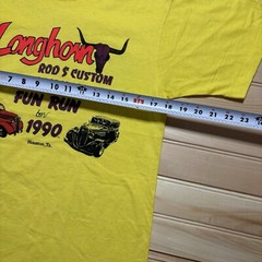 Vintage 90s Longhorn Custom Hot Rods Houston Texas Shirt Size Medium 1990