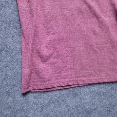Massive T-Shirt Small Maroon Heathered V-Neck Contrast Trim Short Sleeve Tee