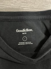 Goodfellow & Co Men’s L Black Cotton Knit Beach Graphic Crewneck T-Shirt