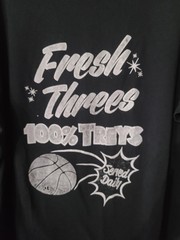 Adidas Climalite Basketball Fresh Threes Black Graphic Tee Shirt, Men’s XL