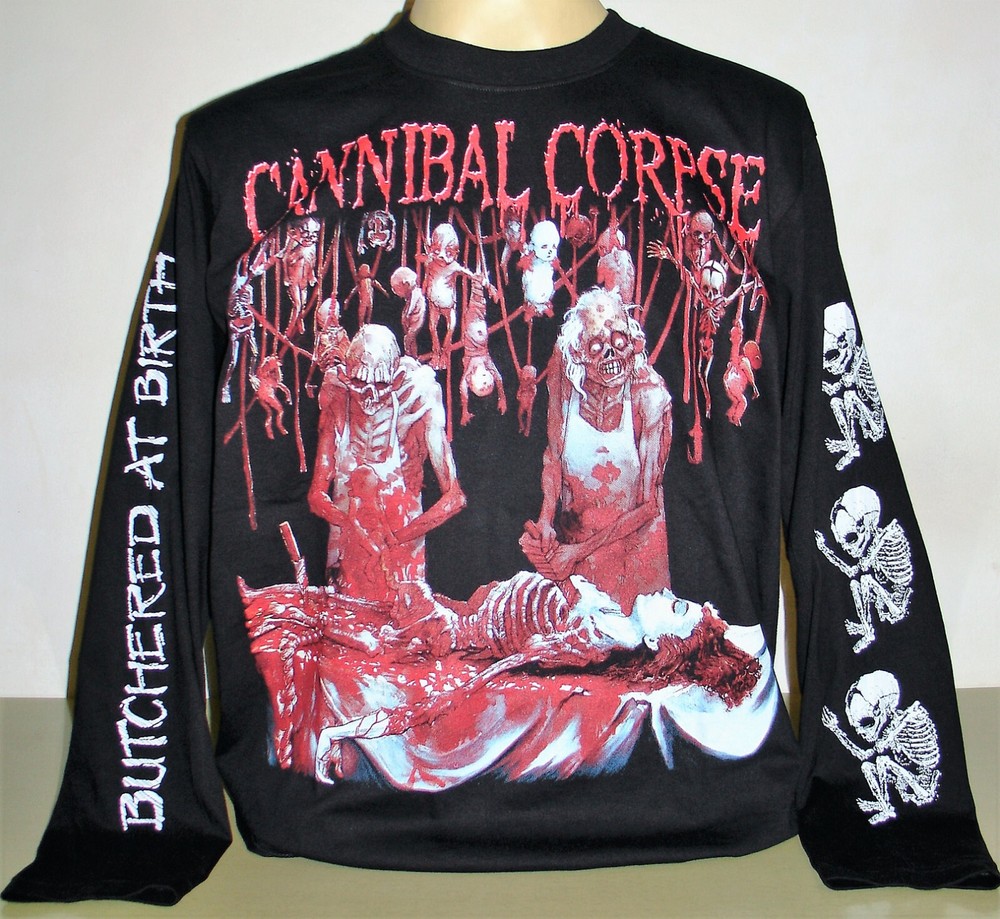Cannibal Corpse Butchered At Birth Long Sleeve T-Shirt Size S M L XL 2XL 3XL New