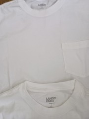 Lands’ End Men’s Solid Super-T Short Sleeve T-Shirt (34-36) Small White NWOT