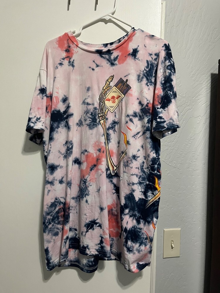 Rare Avenged Sevenfold A7X PYROMANIAC Tie Dye Style T-Shirt Sz L
