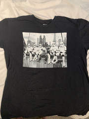 Star Wars Darth Vader and Storntroopers at Work shirt Size LARGE NICE CONDITION