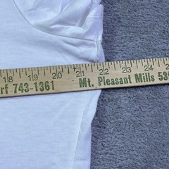 Happy Endings Saloon Skagway Alaska Graphic V Neck T Shirt Mens XL White