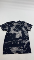 Nike Shirt Mens Small Black Gray Bleach Wash Bubble Allover Print Graphic Tee
