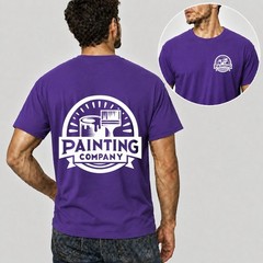 Men Personalised Work T Shirt Custom Trade Company Logo Painter Mechanic Plumber