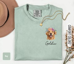 Custom Pet Portrait Comfort Tee Personalized Dog Cat Photo