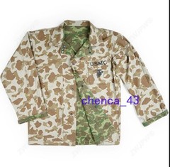 WWII US Army Solider USMC Pacific Camo Jacket Cotton Reversible Coat Casual Tops