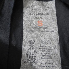 Christian Audigier SMALL Shirt Argyle Pink Green Gold Foil Ink Vintage LA