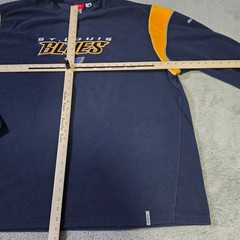 Reebok Mens 3XL St Louis Blues Fleece Shirt Navy Yellow NHL Face Off Collection