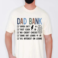 Funny Father’s Day Gift 2026 Gift For Dad From Kids Dad Bank Shirt