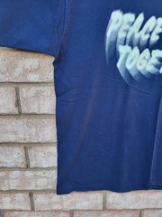 Vintage 80s Single Stitch Peace And Joy Together Glow In The Dark Rare T Size XL