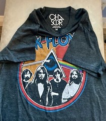 CHASER Pink Floyd band Dark side of the Moon t shirt Black Gray size Med