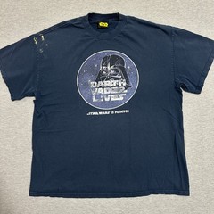 Star Wars Darth Vader Lives Is Forever Graphic Tee Thrashed Navy Mens Large